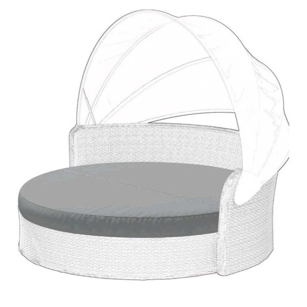 Outdoor Daybed Cushion Cover 78 Inch Round Fade Resistant Waterproof Patio...